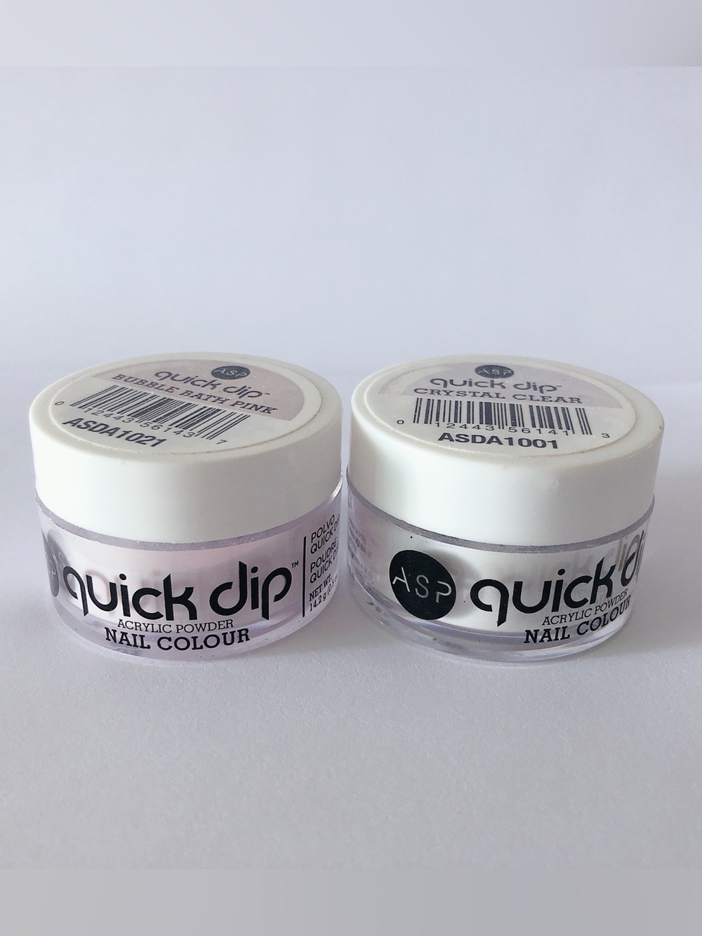 Quick Dip dip powder Nail Colour Pale Pink & clear manicure pedicure beauty